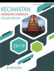 Kecamatan Arongan Lambalek Dalam Angka 2019